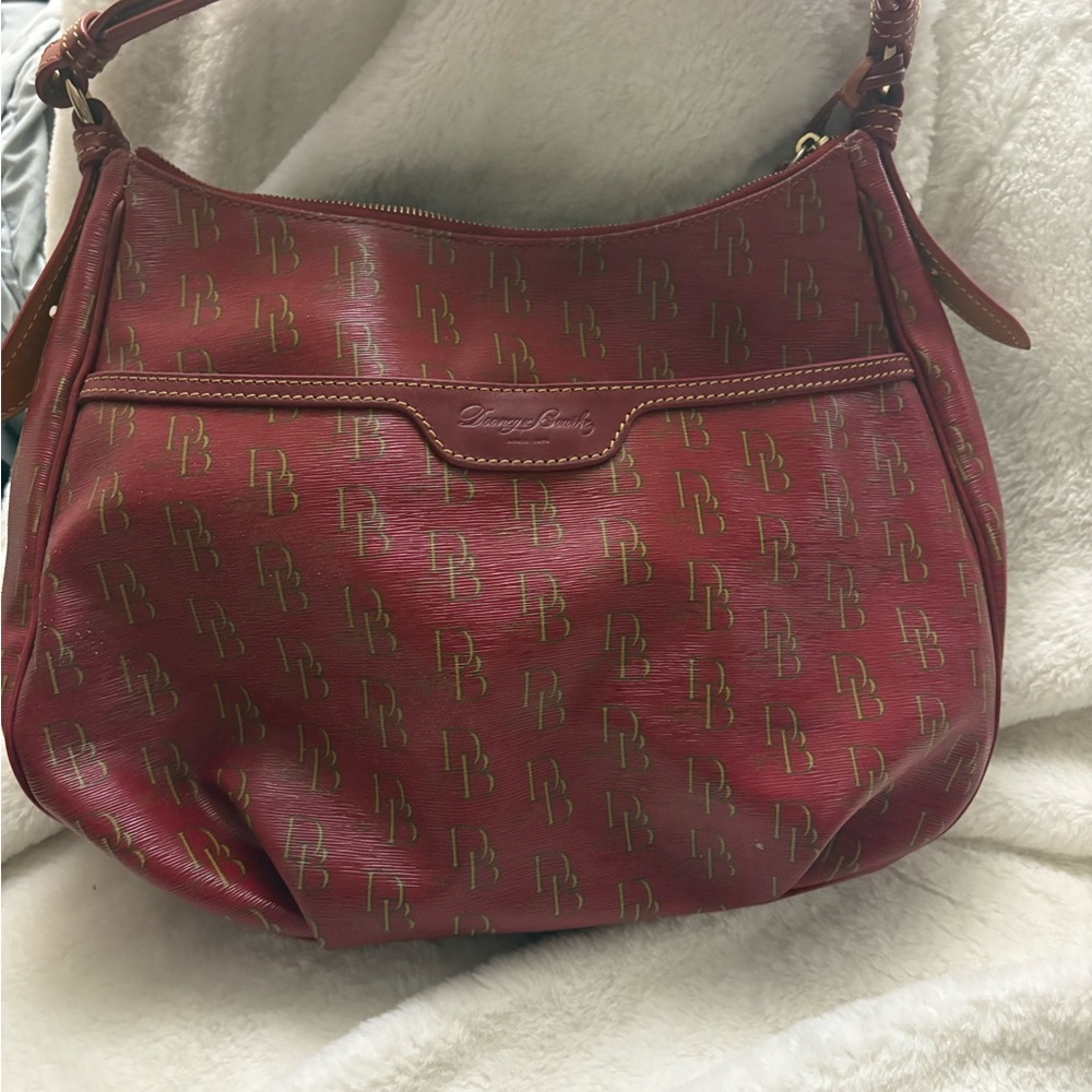 Dooney & Bourke Red Monogram Shoulder Bag